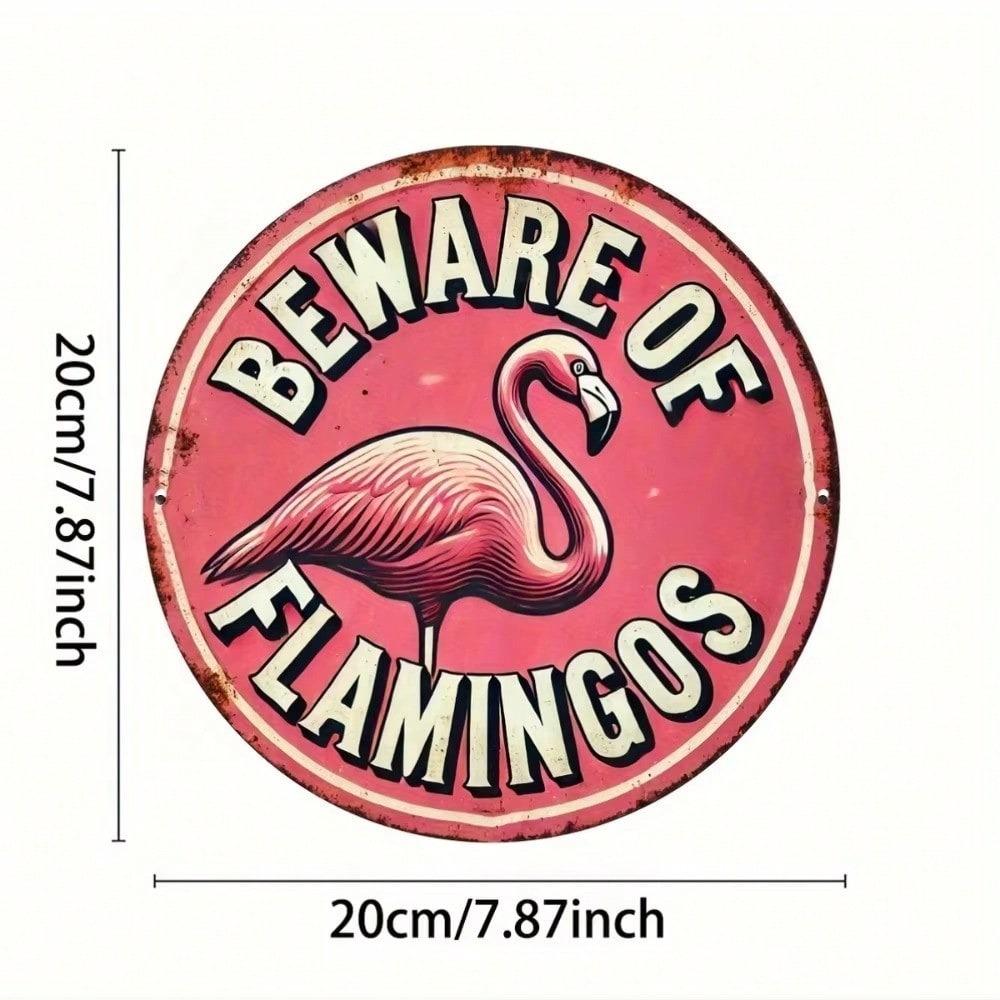 Vintage Flamingo Aluminum Metal Sign 8x8 Inch Wall Art Durable Indoor Outdoor Decor