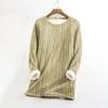 Women's Round Neck Top Printing Thickened Plush Cashmere Warm Long Top