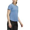 Adidas Solid Color Casual Round Neck Short Sleeve T-Shirt Women Tops Blue HD9565