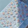5D Deep Sea Fish Nail Art Stickers Shimmery Bubble Colorful Marine Life Nail Decals Ocean Self Adhesive Manicure Decal