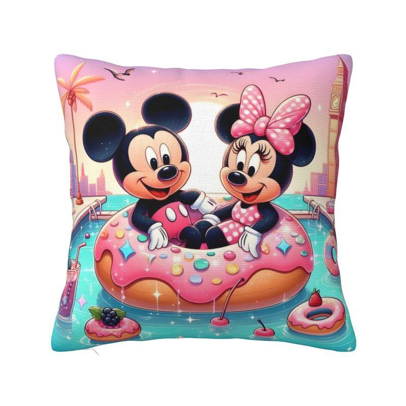 Disney Cartoon Minnie Mouse Cushion Covers Polyester Anime Throw Pillow Case for Sofa Car Square Pillowcase Bedroom Decoration