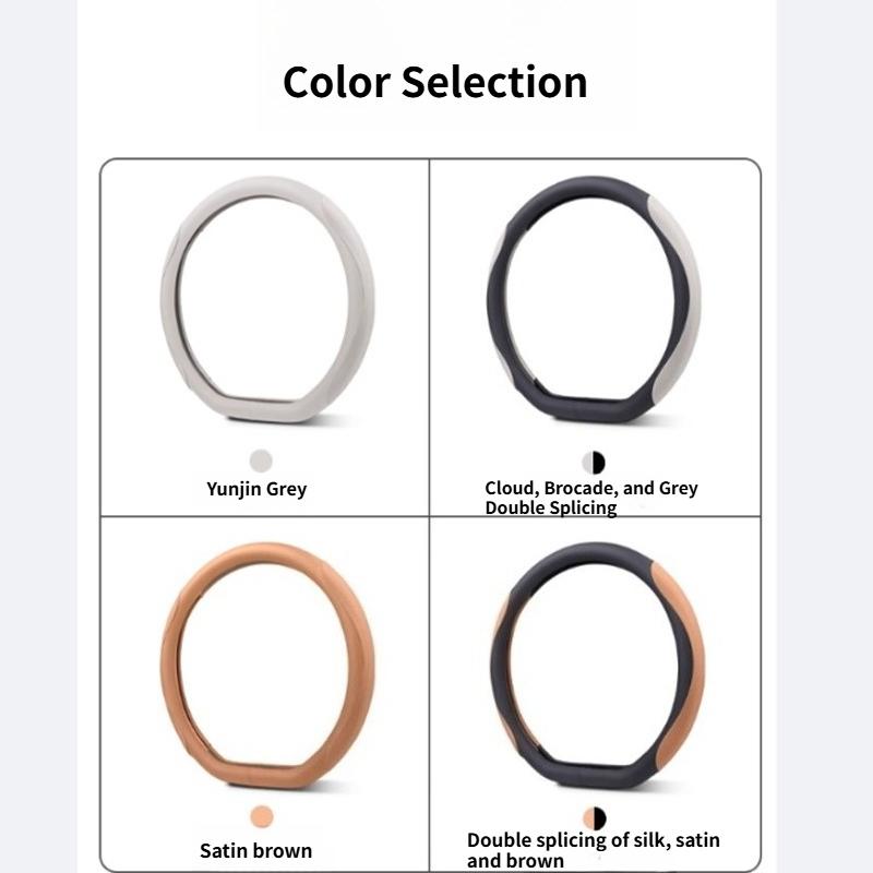 Interior Accessories Car Steering Wheel Cover For BYD Han EV- Anti-slip Sweat-absorbing Perforated Breathable Interior Accessory