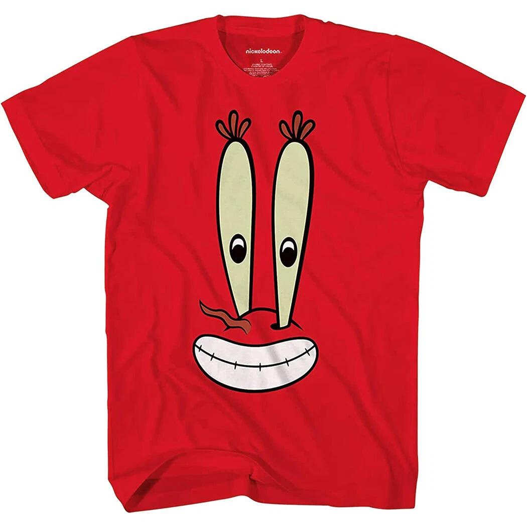 Spongebob Squarepants Mr Krabs Smile Face 100% Cotton T-shirt Mens Tees Top S
