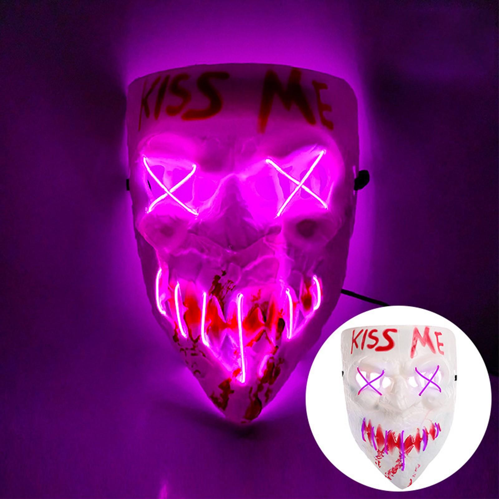 

Светящаяся маска Маска Танец Холодный свет Светодиодная маска Хэллоуин Ужас One Size