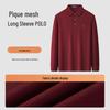 MONTAGUT Men's 5A Antibacterial Long Sleeve Pique Polo Shirt