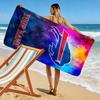 Name Custom Buffalo Bills Logo Print Beach Towel, Large Soft Quick Dry Towel for Beach Camping Swimming