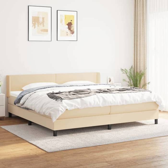 Sommier à lattes avec matelas - Maison Exclusive - 200x200 cm - Tête de lit réglable - Tissu durable