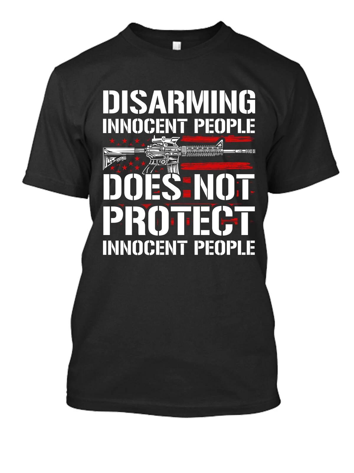 Disarming Innocent Peolple New Men s Shirt 2nd Amendment Molon Labe NRA Gun Tees L