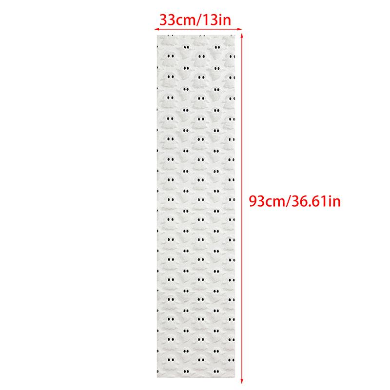 Față de masă de lux, brodată cu dovleac și fantomă cu ochi negri, tridimensională, pentru petreceri