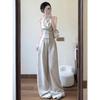 Summer Wear a Complete Set of Temperament, Fashion and High-end Sense, Xiaoxiangfeng Sleeveless Vest Vest, Wide-leg Pants, Two-piece Set