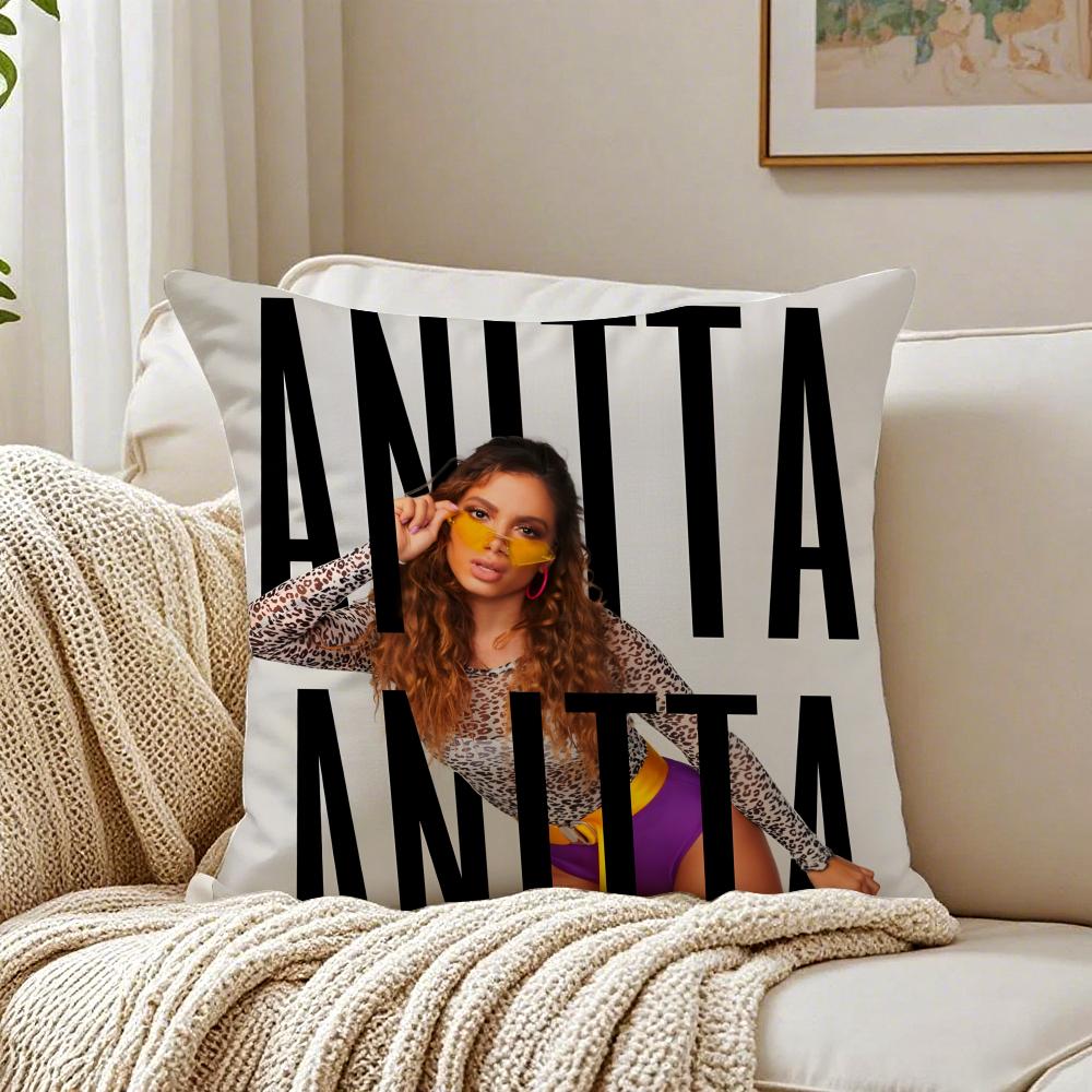 

singer energetic AAnitta Cushion Cover Pillowcase Antidustmite living Room Sofa Decor Cushion Room 30X30cm