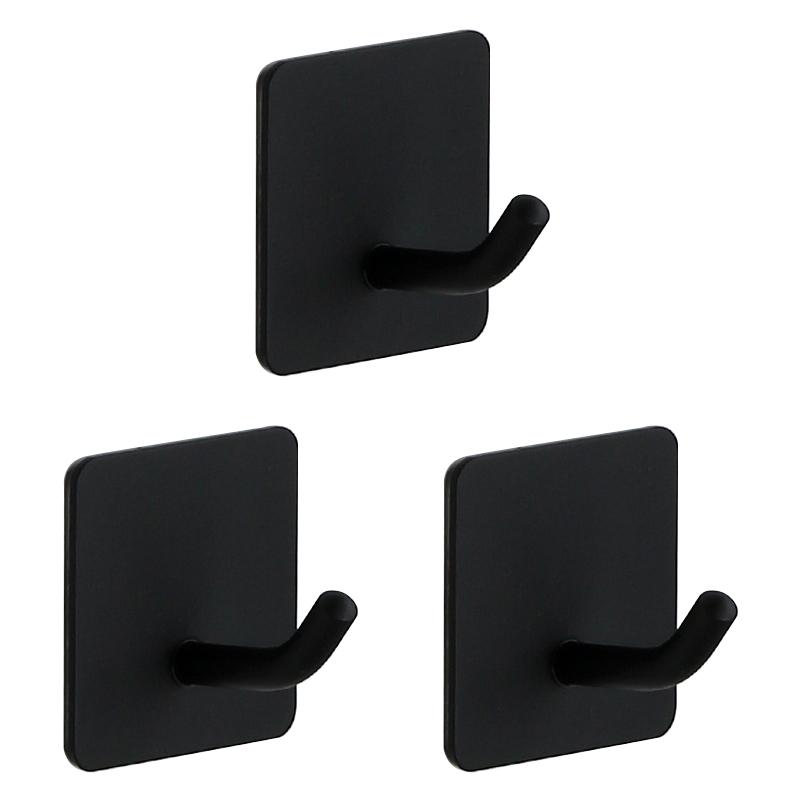 Self Adhesive Wall Hook Coat Rack Key Holder Towel Hooks Bedroom Stainless Steel Clothes Rack Kitchen Bathroom Accessories