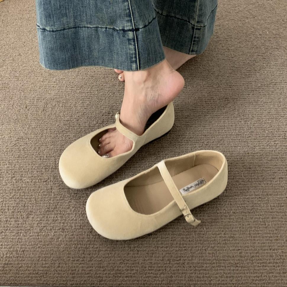 Fashion Bailamos 2024 Autumn Brand Women Flats Soft Velvet Eelgant Dress Shoes Round Toe Shallow Slip On Ladies Casual Ballet Shoes