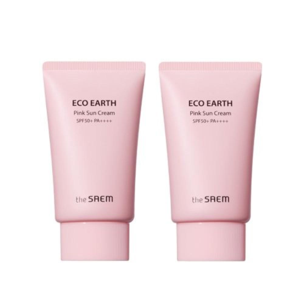The Saem Eco Earth Pink Sun Cream 50g+50g FREE