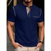 Men's Quick-Dry Short-Sleeved Henley Polo: Breathable Summer Casual T-Shirt in Plus Sizes