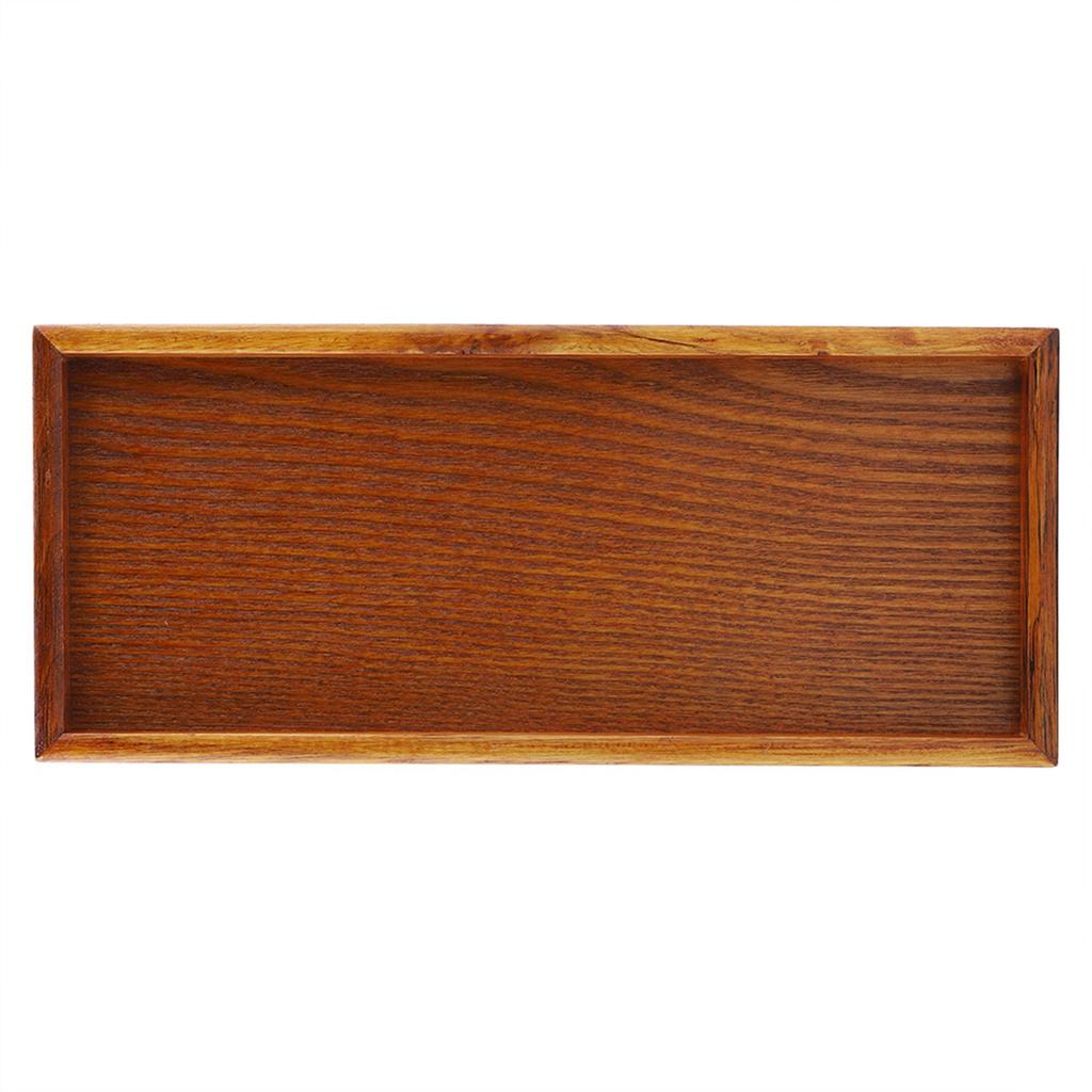 Rektangel tre tebrett Serveringsbord Tallerken Snacks Mat Oppbevaringsfat til hotellhjemmet(35*15 cm)