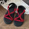 New Summer Women Sandals Casual Flat Shoes Rope Cross-strap Beach Flats Leisure Sandalias Mujer Holiday Vacation Sandal