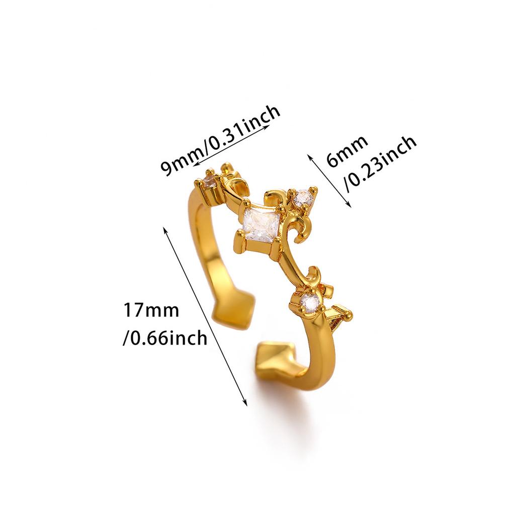 New 2026 Rings For Women Heart Double-Layer Gold Color Anillos Geometric Stars Moon Punk Vintage Ring Party Jewelry Her Gift