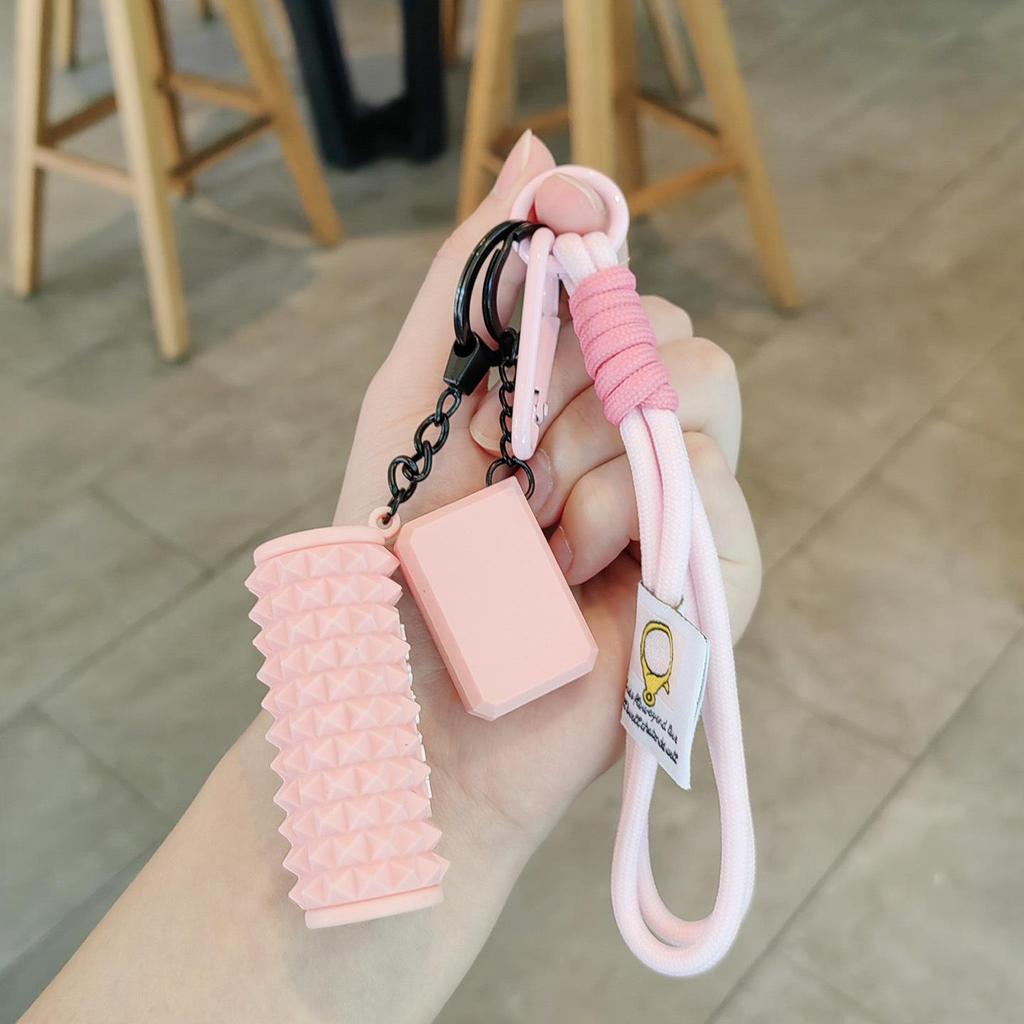 Yoga Brick Mat Keychain Pendant: Unisex Bag Charm and Car Accessory - Creative Small Gift