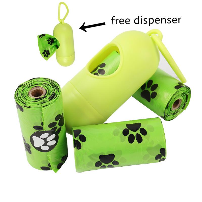EPI Biodegradable Dog Poop Bags Lavender Scented Pet Poop Bags With Holder Extra Thick Leakproof Dog Poop Bags With Dispenser