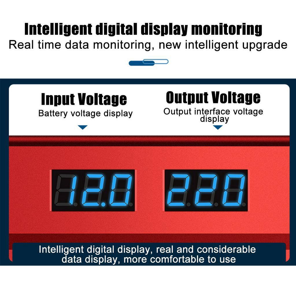 10000W LED Display Car Inverter Power Inverter Peak Auto 4 USB Port Converter Transformer Modified Sine Wave