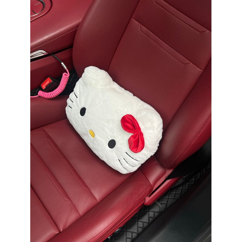 Hello Kitty Cartoon Tissue Bag Lumbar Support Pillow Headrest Car Female Hanging Cute Cartoon Car Decoration Ins 1 Lumbar Support
