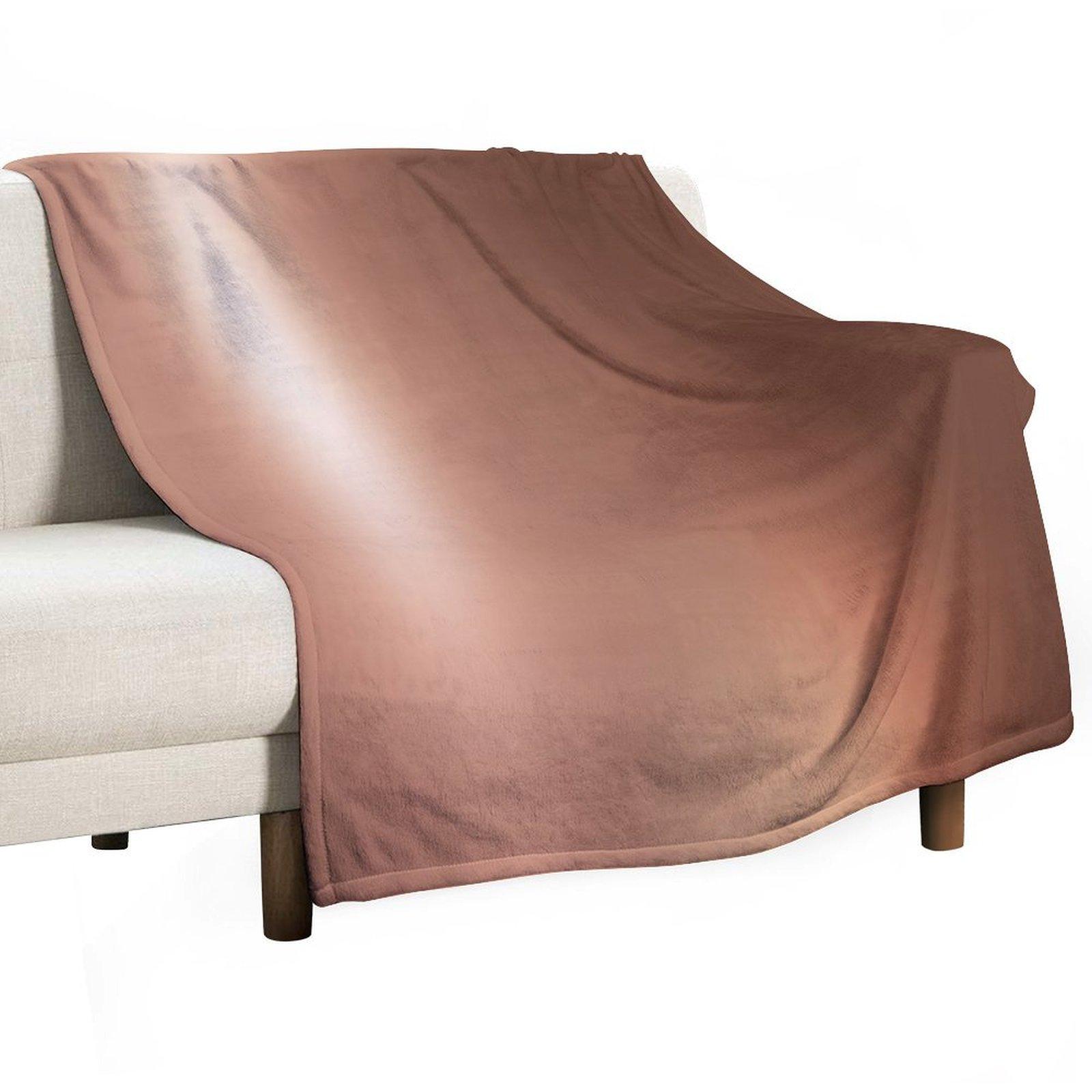 

COPPER Throw Blanket Flannel Fabric Polar Soft Plush Plaid Designers Blankets 30x40in