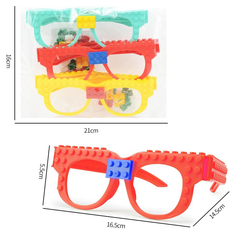 Simulation Diy Building Block Glasses, Children'S Small Particles Assembly Building Block Variety Of Creative Mosaic Educational Toys