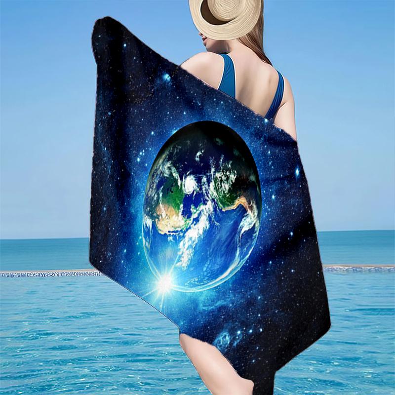 Cosmic Yin Yang Clock Beach Towel, Super Soft Microfiber, Gift for Her/Him, Birthday, for Pool, Beach, Travel, Home Decor Fan gifts