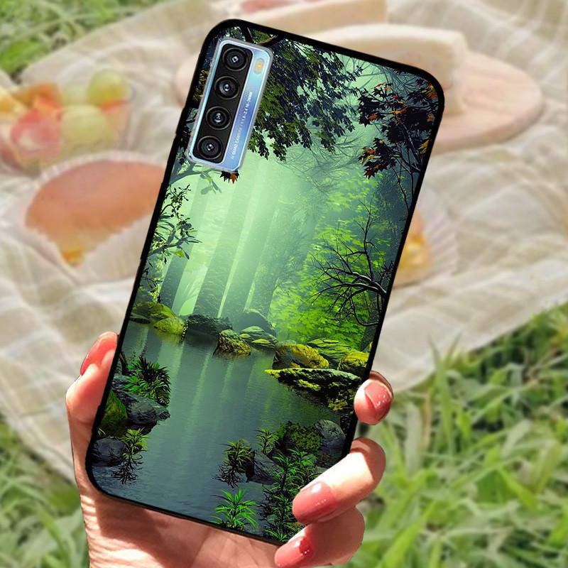 For TCL 20 5G Case Cover For TCL 20L Plus Silicone Soft Marble Black Bumper Funda Coque for TCL 20S 20LPlus TCL20 Protective