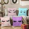 Abstract Painting Beauty Makeup Eyes Pillow Case Double-Sided Printing Short Plush Sofa Cushion Cover Bedroom Bedside Pillow