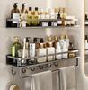 Estante de Cocina Ganchos Individuales Baño Ducha Metal Alu 60Cm