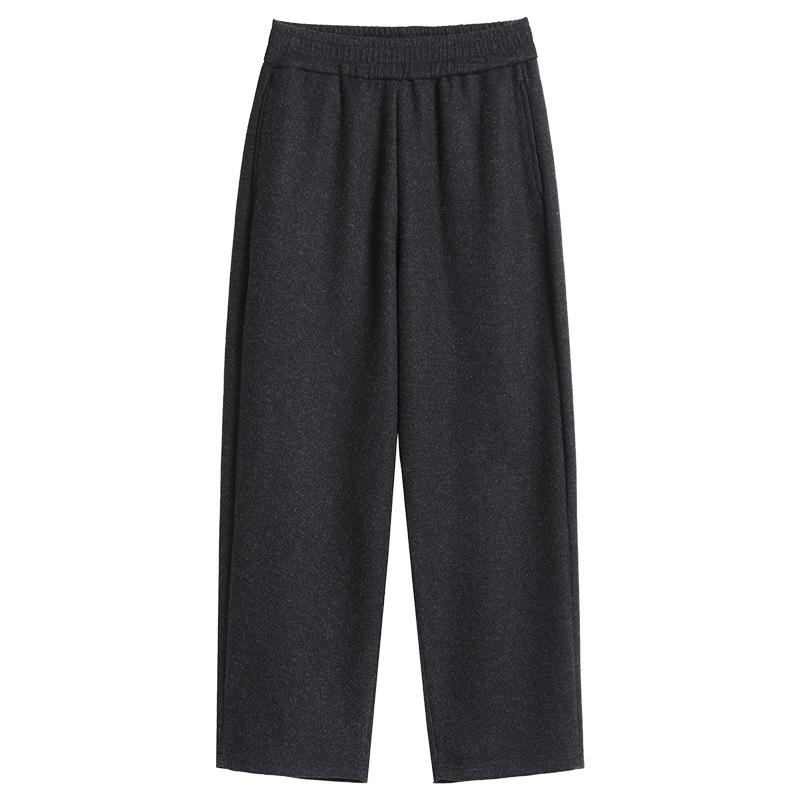 Women's Small Harem Pants - Autumn/Winter, 8/9 Length, Plus Velvet Thick Wool, Elastic Waist Casual Sweatpants