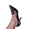 [Spot] Neue wunderschöne spitze Schleife Strass sexy High Heels Promi Temperament Einzelne Schuhe Bankettschuhe Damen