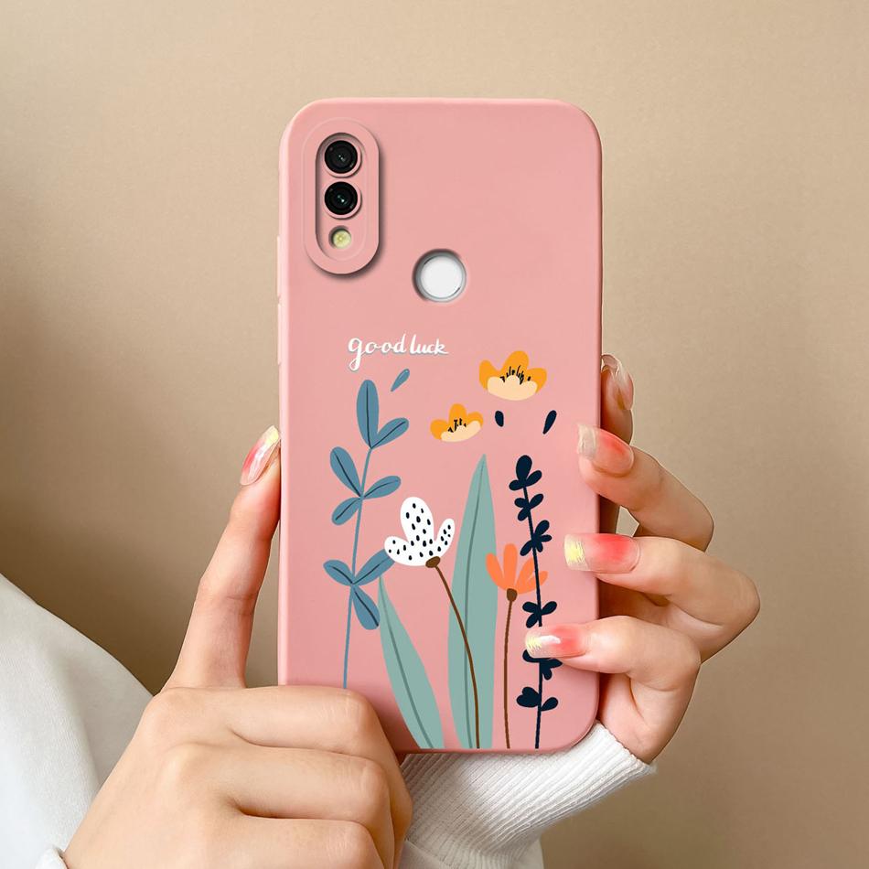 Case Cover For Redmi 7 Cartoon Soft Smooth Liquid Silicone Full Protection Anti Choc Phone Cover For Xiaomi Redmi7 Bumper Fundas