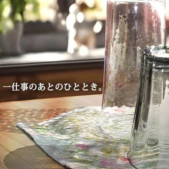 Humming Bird Design Floral Patterns Adorning Hearts Home Nara Mosquito Net Weaving Dish Cloth Nagatsuki Yurehagi 35x40cm