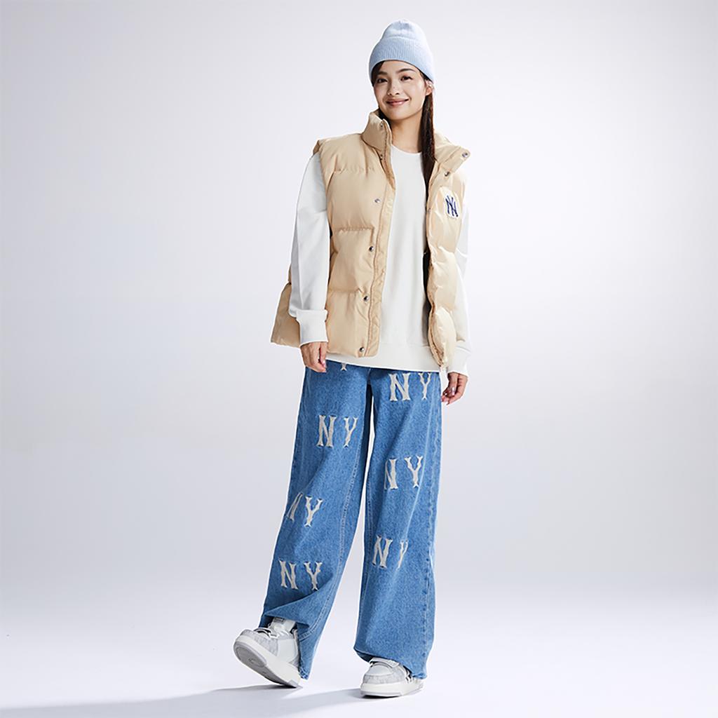 New MLB Down Jacket Unisex Light Sand Brown 3ADVV0136-50SAL