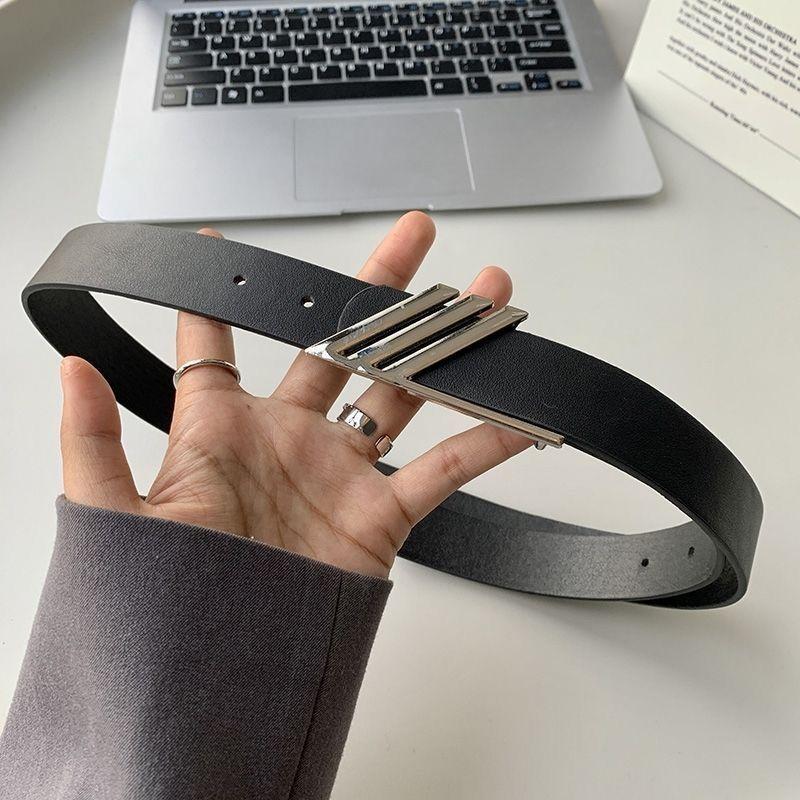 Star Black Trendy Womens Belt Elegant Pu Design Perfect For Outfits Summer