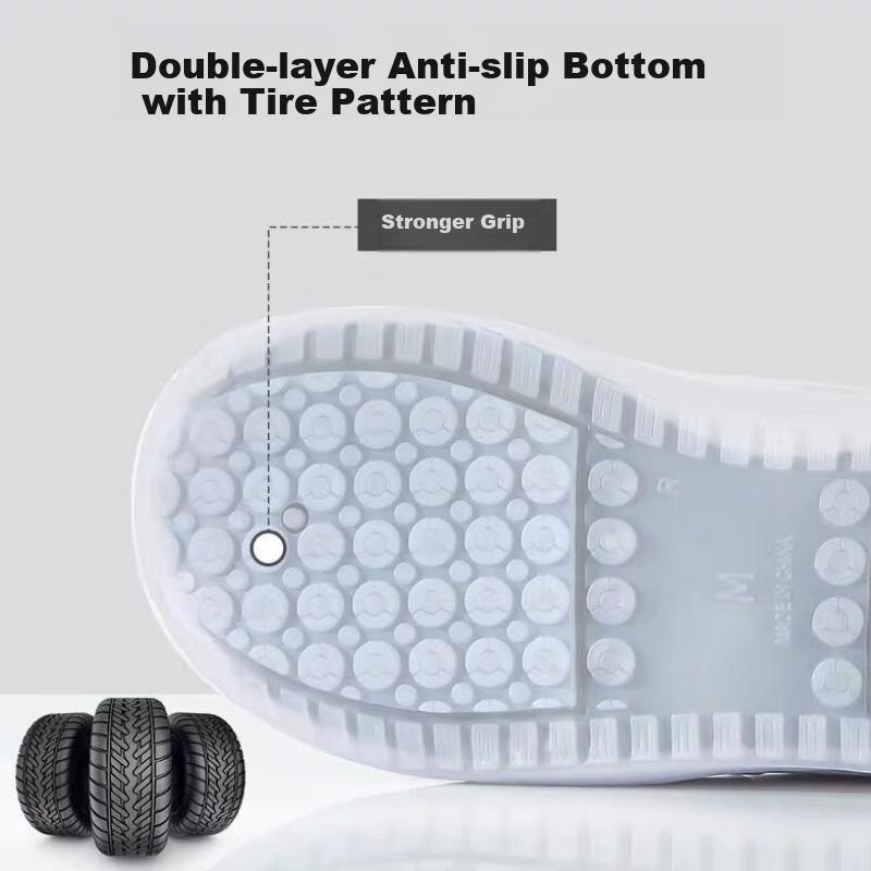 BWNK Waterproof Shoe Covers for Men And Women, Thick Non-Slip Wear-Resistant Shoe Covers for Adults, Size L
