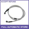 160cm 28 Degree Motorcycle Braided Brake Clutch Oil Hose Silver Tone New