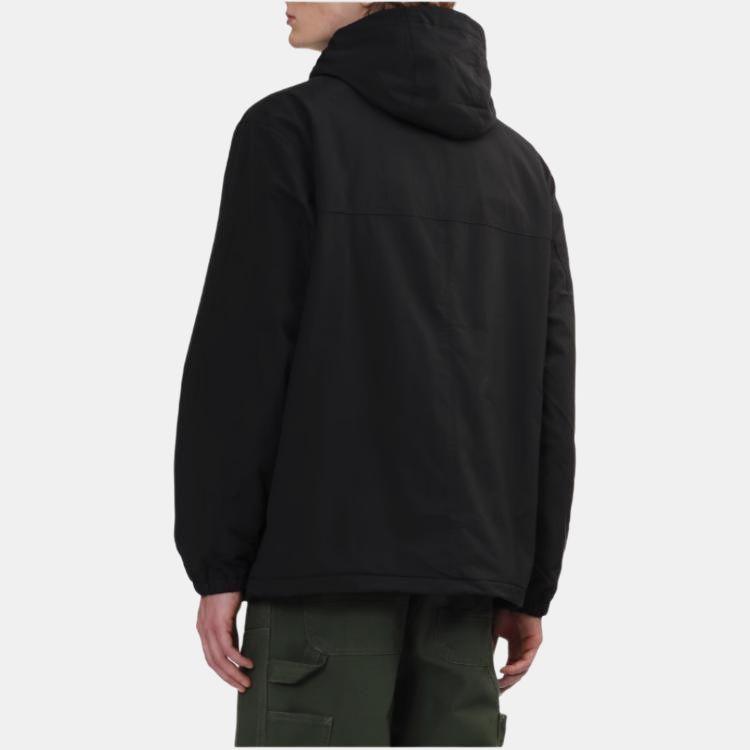 Carhartt WIP Logo Embroidered Water-Resistant Long Sleeve Hooded Jacket Men Jackets Black CHXJKI030820N-BKA