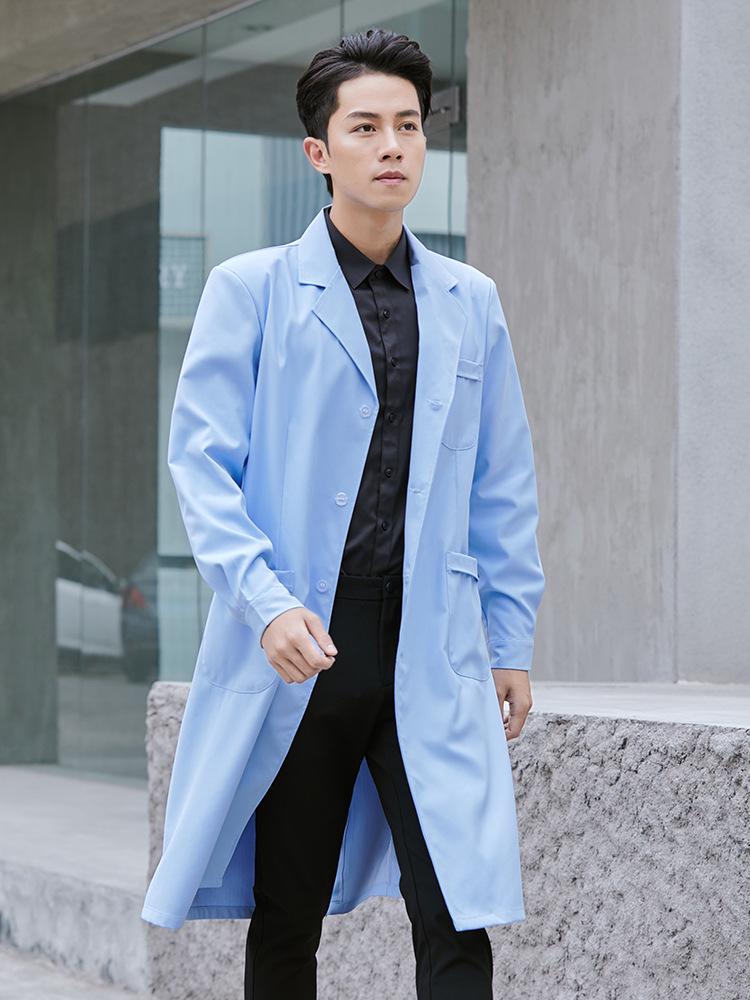 Saint Snowland Îmbrăcăminte medicală unisex: Halat Alb cu Mâneci Lungi și Scurte, Protecție Muncă Albastru pentru Utilizare Spitalicească și de Laborator