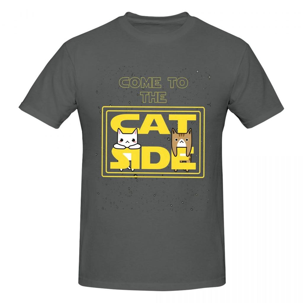 Unisex Come To The Cat Side Vintage T Shirt Streetwear Oneck Cotton Tshirts