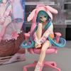 New 15CM Anime HATSUNE MIKU Figure Noodle Stopper Figure Rabbit Ear Pajamas Model Toy Doll Aciton Figure Collection Gift PVC