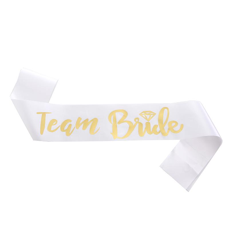 Gold Foil Bachelorette Party Sash Set: 'BRIDE TO BE' & 'TEAM BRIDE'