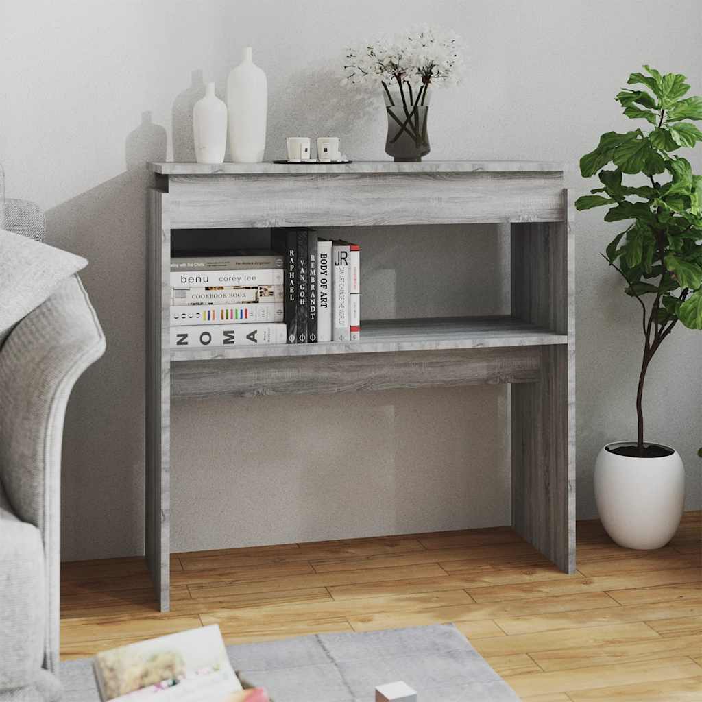 Console Table Gray Sonoma 80x30x80 cm Particleboard