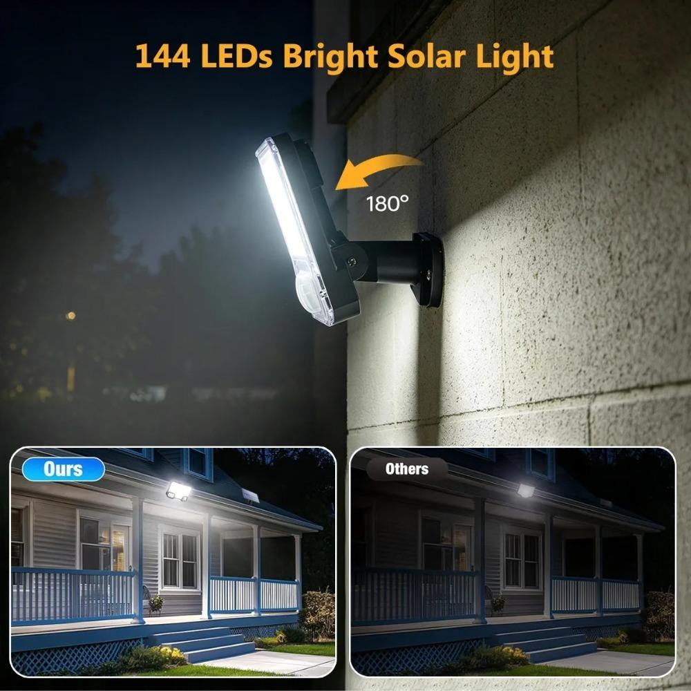 3 Mode Solar Wall Lamp Split Design Energy Saving Motion Sensor Light Waterproof with Remote Outdoor Wall Lights Outside