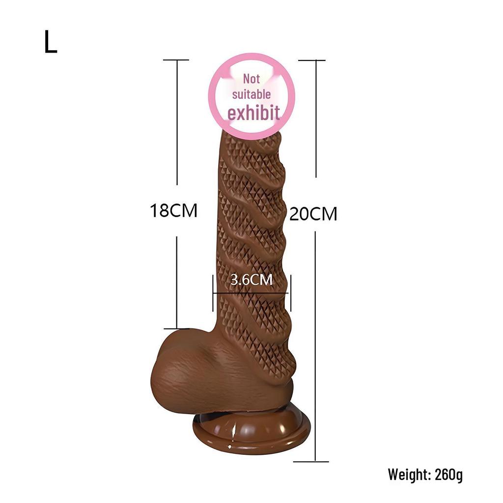 Unisex Realistic Textured Dildo and Anal Plug for Adult Massage and Sensual Exploration.