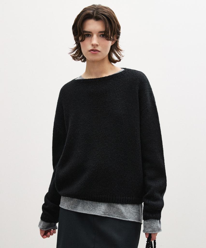 SUARE WOMEN Mohair Wool Boat Neck Knit - 5 Colors