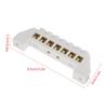 Hilitand 10pcs Terminal Blocks, 7 Hole Bridge Design Electrical Distribution Wire Screw Brass Terminal Block Connectors